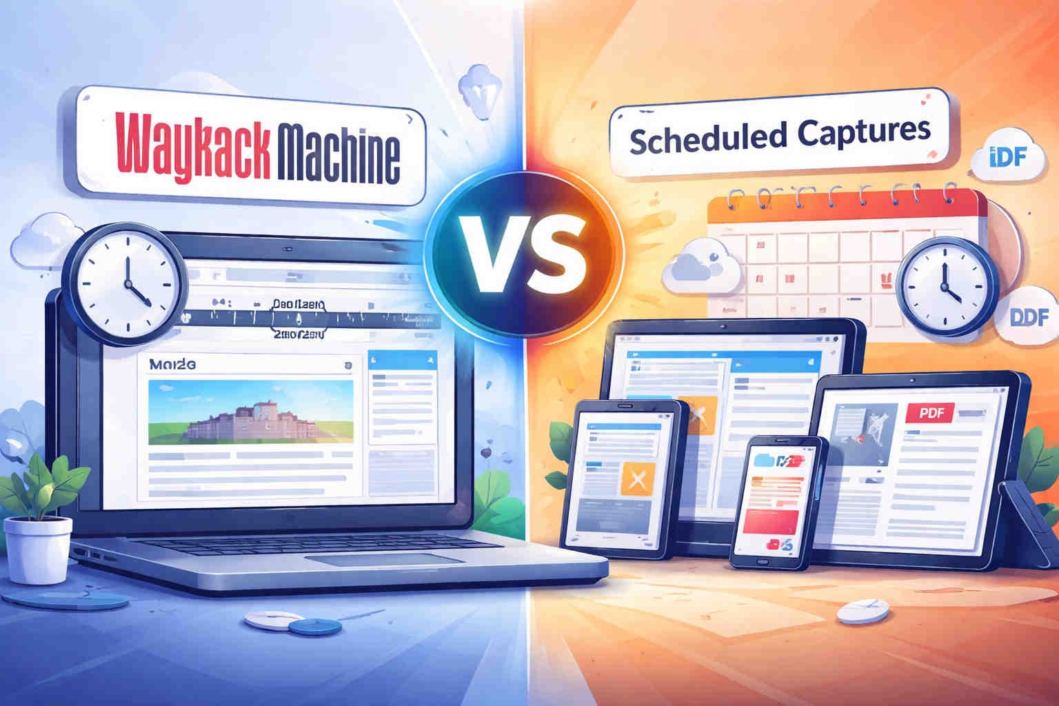 Wayback Machine vs Scheduled Captures (Screenshots, Videos & PDF) – 2025 Guide
